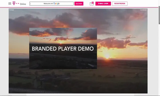Werbeform 'Branded Player' für T-Online & Kicker